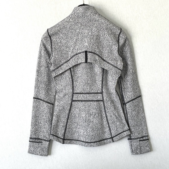 Lululemon Define Jacket Inverted Feathered Jacquard White Black - Picture 6 of 10